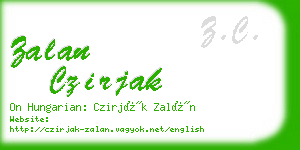 zalan czirjak business card